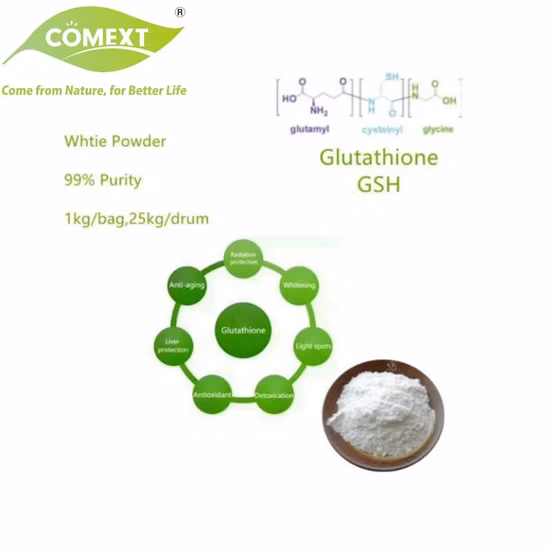 Comext Skin Whitening Raw Material L-Glutathione Reduced CAS 70-18-8 Cosmetic Grade Glutathione
